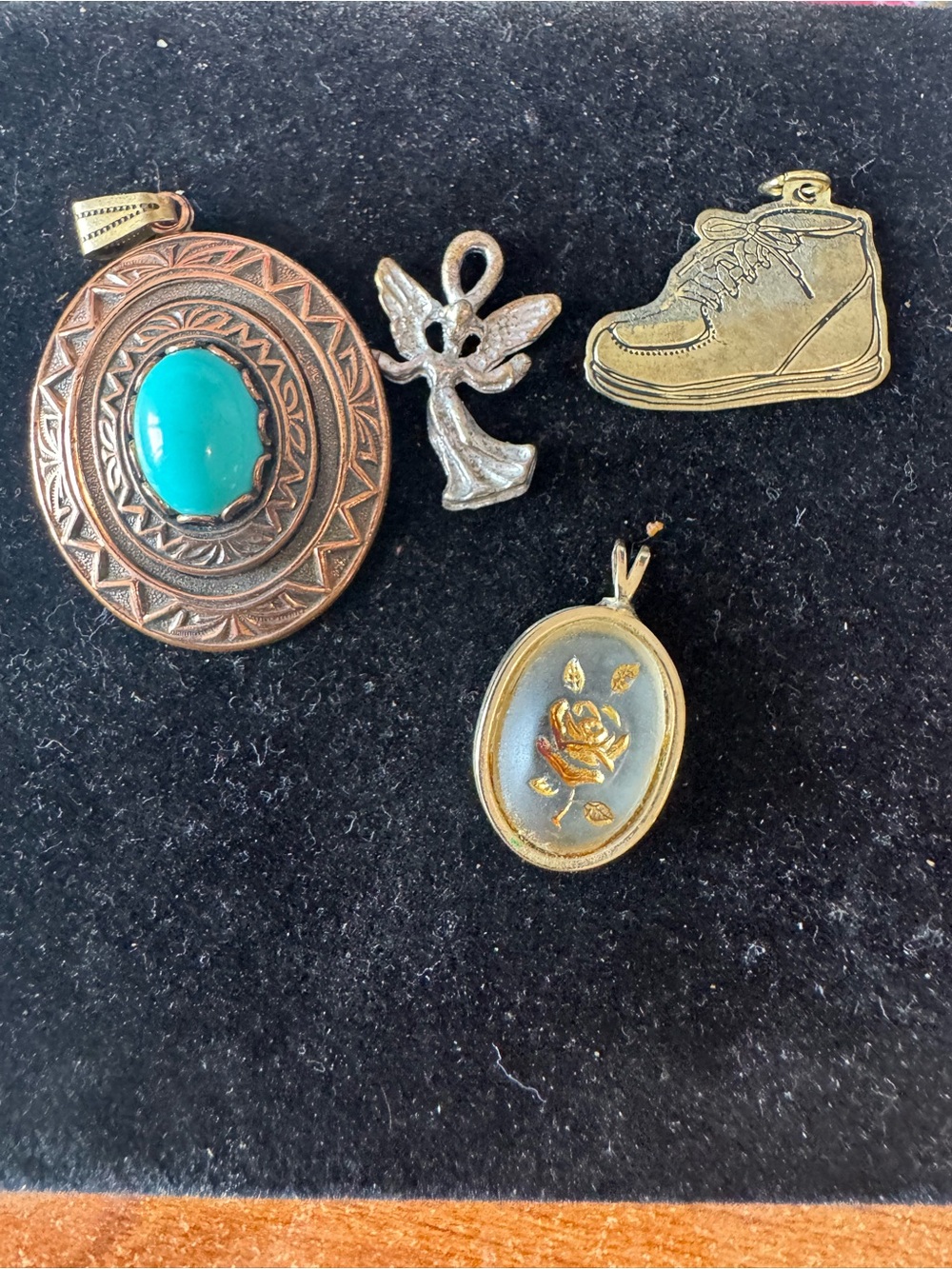 Mixed Metal Pendant Lot vintage costume jewelry